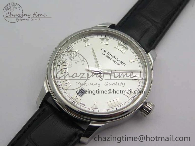 HighPerformance L.U.C 168544-3002 SS FKF 1:1 Best Edition Silver Dial On Black Leather Strap L.U.C 1.010. 6398