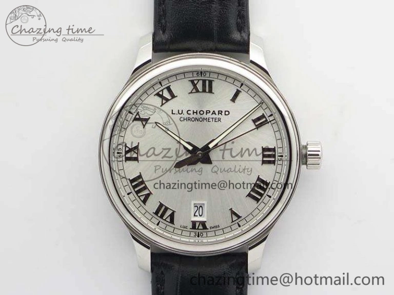 HighPerformance L.U.C 168544-3002 SS FKF 1:1 Best Edition Silver Dial On Black Leather Strap L.U.C 1.010. 6398