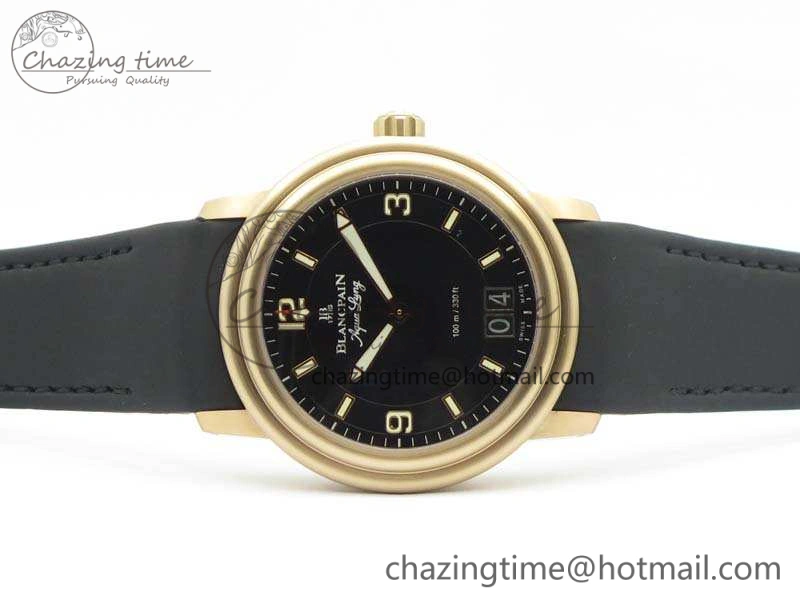 LEMAN 2850B RG 1:1 Best Edition Black Dial On Black Rubber Strap Cal. Classic 5297
