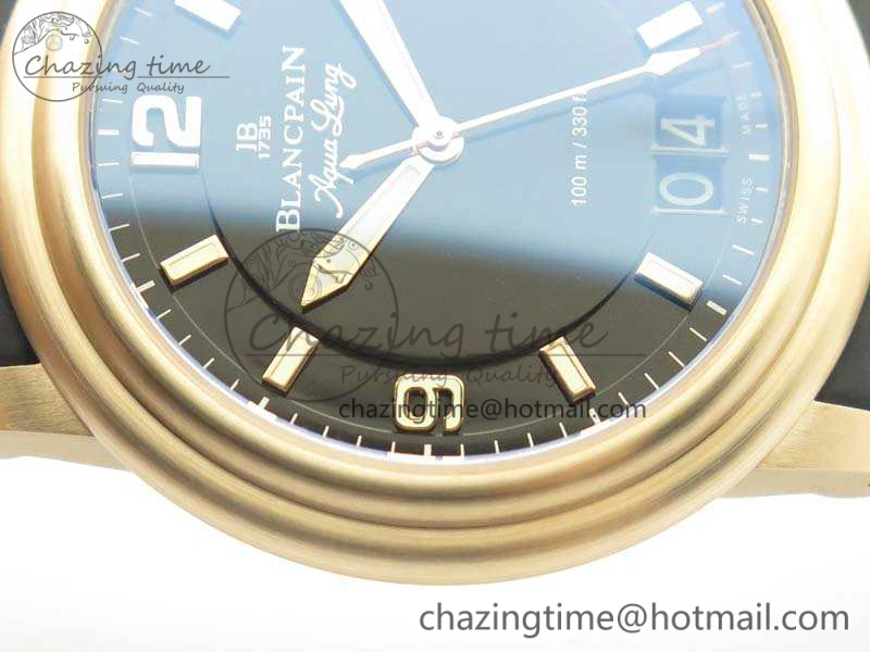 LEMAN 2850B RG 1:1 Best Edition Black Dial On Black Rubber Strap Cal. Classic 5297