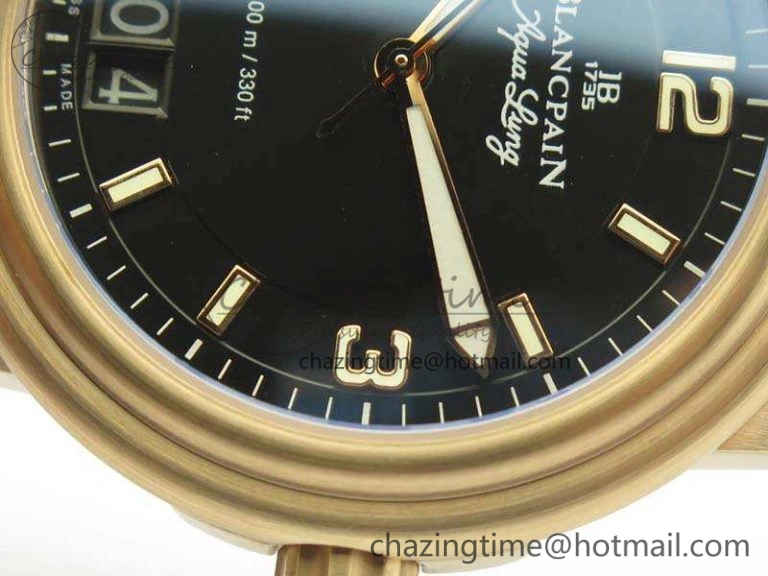 LEMAN 2850B RG 1:1 Best Edition Black Dial On Black Rubber Strap Cal. Classic 5297