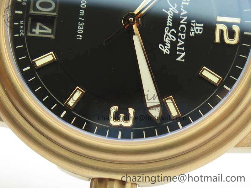 LEMAN 2850B RG 1:1 Best Edition Black Dial On Black Rubber Strap Cal. Classic 5297