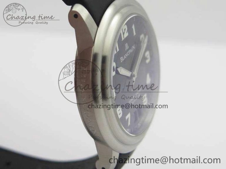 Trendsetting LEMAN 2850B SS 1:1 Best Edition Black Dial Numeral Markers On Black Rubber Strap Cal. 5310