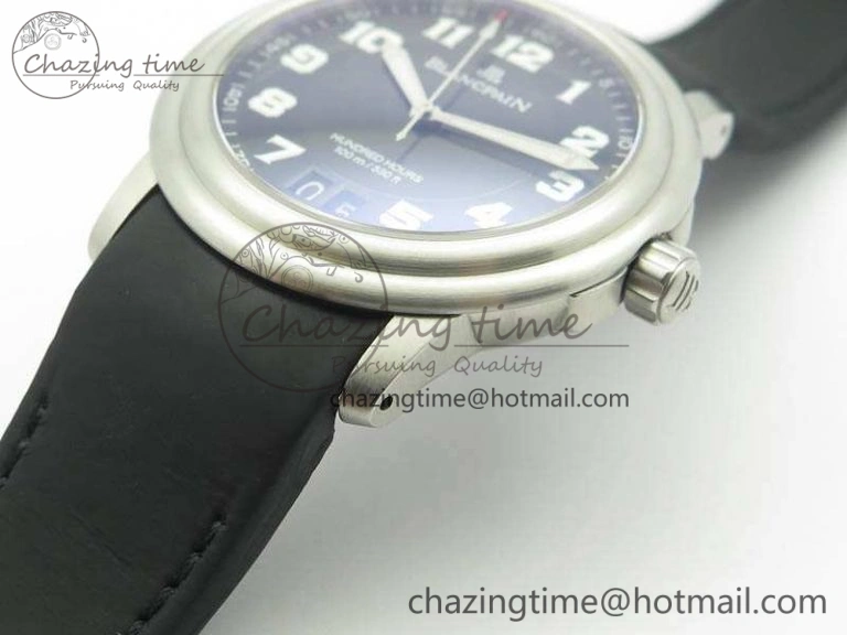 Trendsetting LEMAN 2850B SS 1:1 Best Edition Black Dial Numeral Markers On Black Rubber Strap Cal. 5310