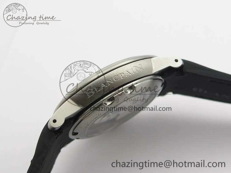 Trendsetting LEMAN 2850B SS 1:1 Best Edition Black Dial Numeral Markers On Black Rubber Strap Cal. 5310