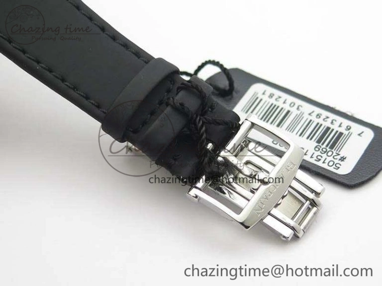 Trendsetting LEMAN 2850B SS 1:1 Best Edition Black Dial Numeral Markers On Black Rubber Strap Cal. 5310