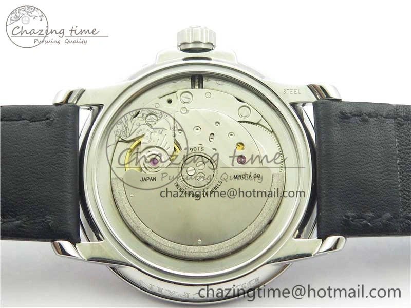 LEMAN Automatic SS 3AF Best Edition Black Dial on Black Leather Strap MIYOTA Efficient 5271