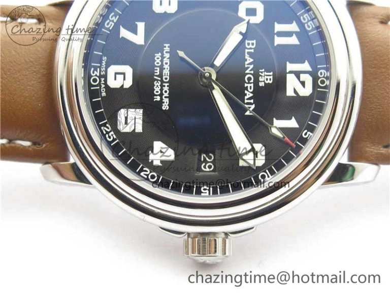 Minimalist LEMAN Automatic SS 3AF Best Edition Black Dial on Brown Leather Strap MIYOTA 5269