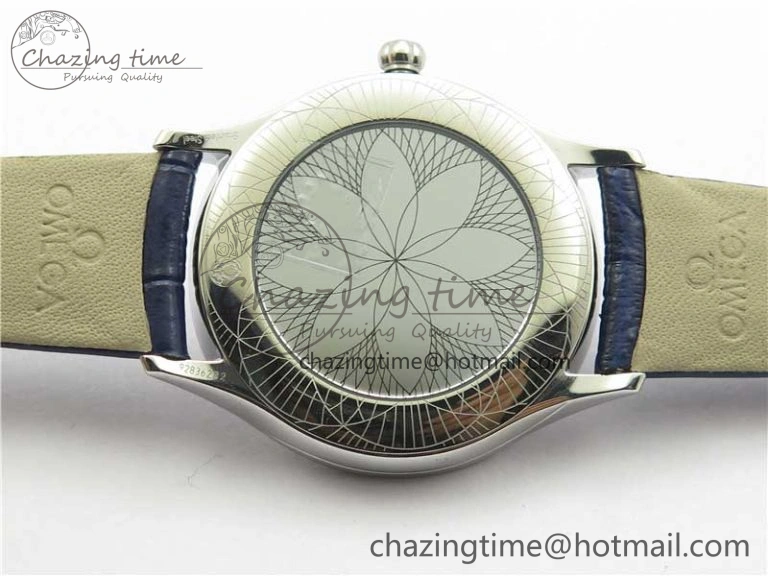 Ladies’ De Ville Trésor Diamond Blue Dial Blue Fabric Watch OXF 1:1 Best Edition Swiss Quartz Efficient 7892
