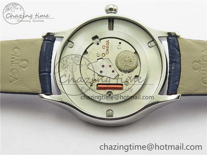 Ladies’ De Ville Trésor Diamond Blue Dial Blue Fabric Watch OXF 1:1 Best Edition Swiss Quartz Efficient 7892