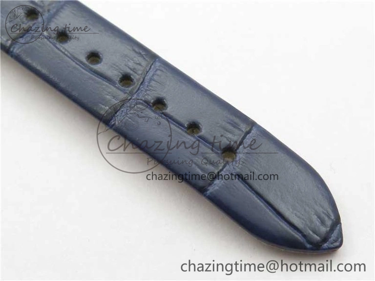 Ladies’ De Ville Trésor Diamond Blue Dial Blue Fabric Watch OXF 1:1 Best Edition Swiss Quartz Efficient 7892