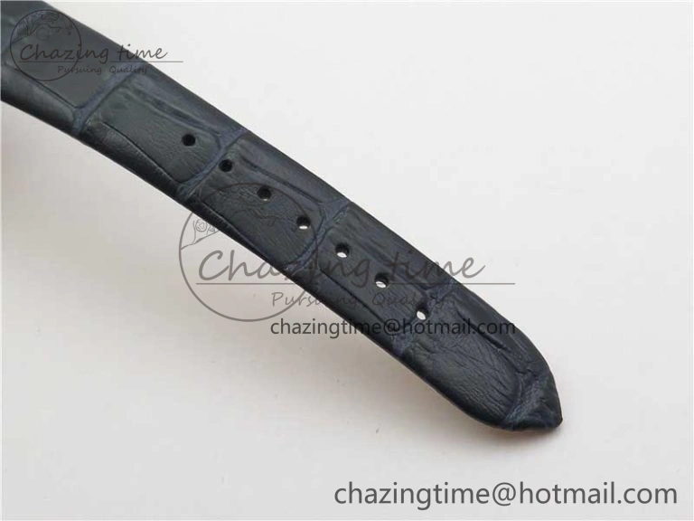 Ladies’ De Ville Trésor Diamond SS 3AF 1:1 Best Edition Black MOP Dial On Black Leather Strap Swiss Quartz Trendsetting 7878
