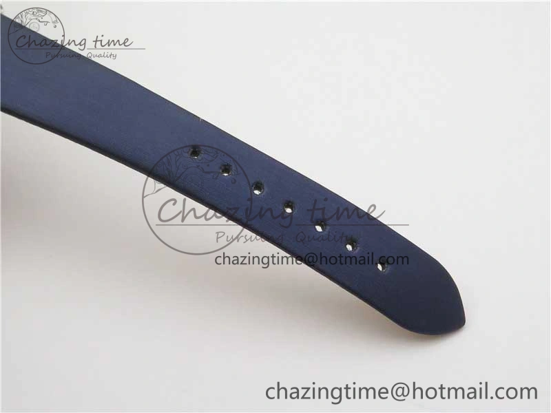 Ladies’ De Ville Trésor Diamond SS 3AF 1:1 Best Edition White Dial On Blue Fabric Strap Swiss Quartz Sustainable 7883