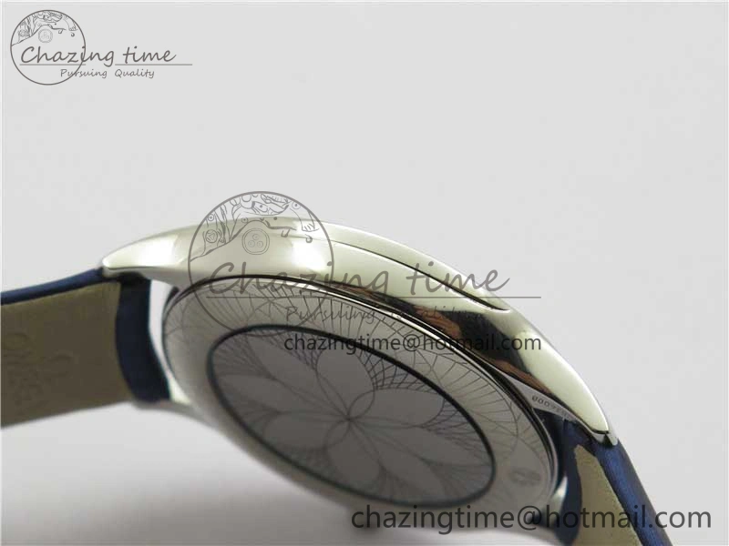 Ladies’ De Ville Trésor Diamond White Dial Blue Fabric Watch OXF 1:1 Best Edition Swiss Quartz Original 7894