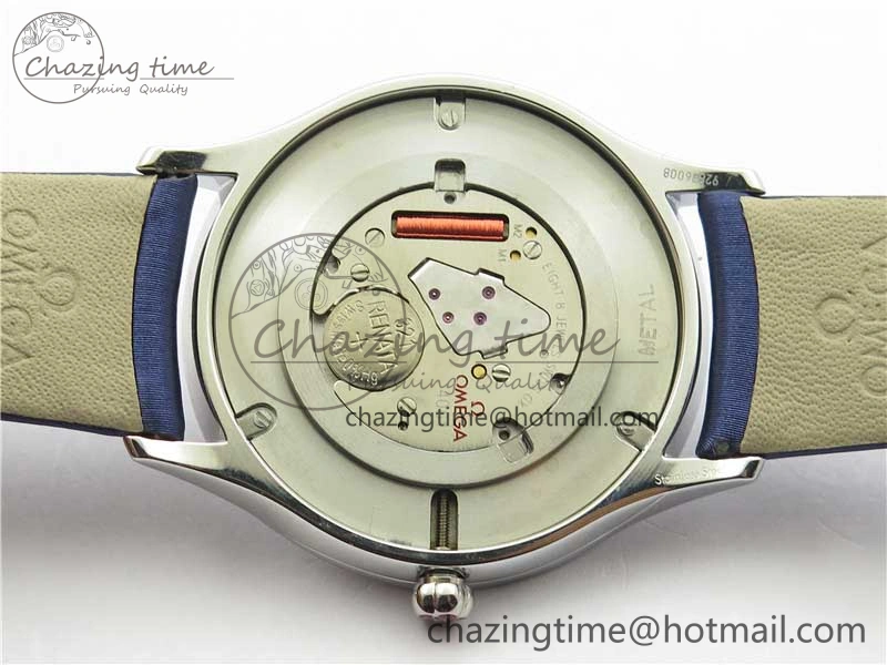 Ladies’ De Ville Trésor Diamond White Dial Blue Fabric Watch OXF 1:1 Best Edition Swiss Quartz Original 7894