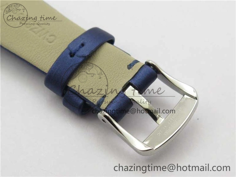 Ladies’ De Ville Trésor Diamond White Dial Blue Fabric Watch OXF 1:1 Best Edition Swiss Quartz Original 7894