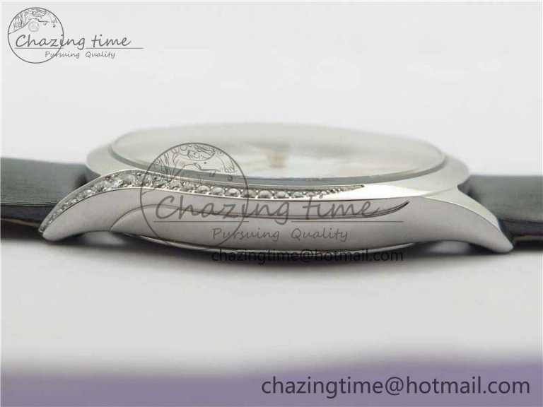 Ladies’ De Ville Trésor Diamond White Dial Gray Fabric Watch OXF 1:1 Best Edition Swiss Quartz GoAnywhere 7893