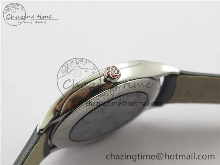 Ladies’ De Ville Trésor Diamond White Dial Gray Fabric Watch OXF 1:1 Best Edition Swiss Quartz GoAnywhere 7893