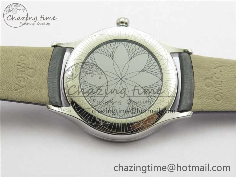 Ladies’ De Ville Trésor Diamond White Dial Gray Fabric Watch OXF 1:1 Best Edition Swiss Quartz GoAnywhere 7893