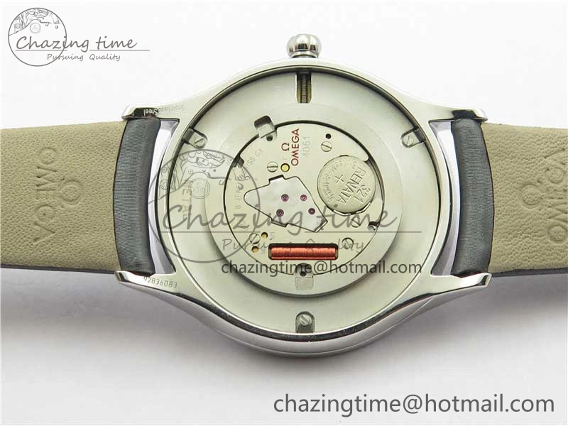 Ladies’ De Ville Trésor Diamond White Dial Gray Fabric Watch OXF 1:1 Best Edition Swiss Quartz GoAnywhere 7893