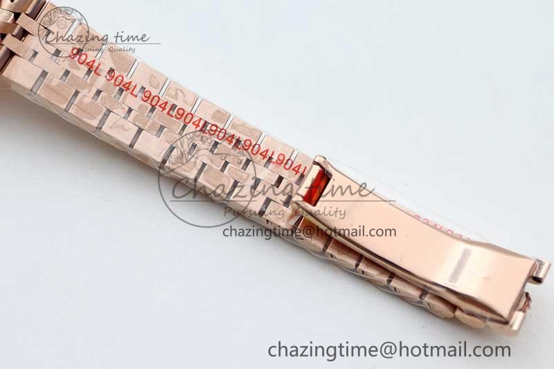 Lady DateJust 28 RG TWF 1:1 Best Edition Brown Dial Diamonds Markers on Jubilee Bracelet NH Soft 2137