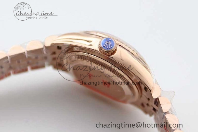 Durable Lady DateJust 28 RG TWF 1:1 Best Edition Purple Dial Roman Markers on Jubilee Bracelet NH 2139
