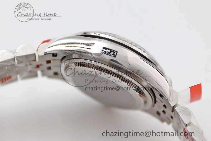 Lady DateJust 28 SS TWF 1:1 Best Edition 904L Steel Black Dial Roman Markers on President Bracelet NH TravelReady 2173