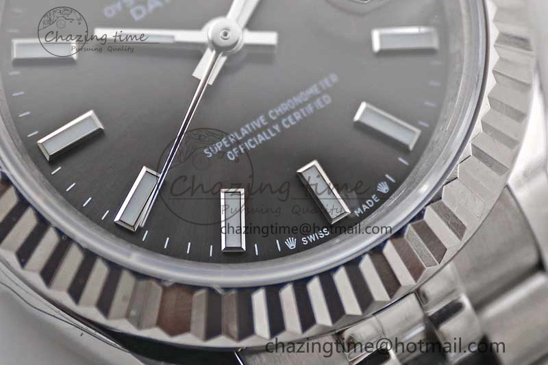 Lady DateJust 28 SS TWF 1:1 Best Edition 904L Steel Black Dial on President Bracelet NH ZeroBulk 2176