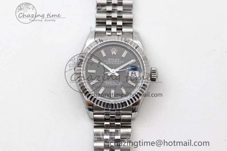 Durable Lady DateJust 28 SS TWF 1:1 Best Edition 904L Steel Black Dial on President Bracelet NH 10199