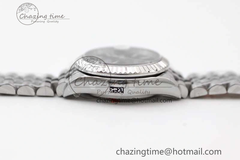 Lady DateJust 28 SS TWF 1:1 Best Edition 904L Steel Black Dial on President Bracelet NH ZeroBulk 2176