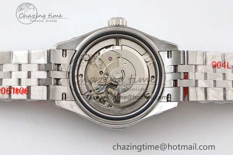 TimelessDesign Lady DateJust 28 SS TWF 1:1 Best Edition 904L Steel Blue Dial on President Bracelet NH 2175