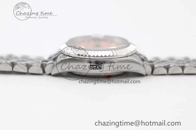 Efficient Lady DateJust 28 SS TWF 1:1 Best Edition 904L Steel Pink Dial Diam Markers on President Bracelet NH 2179