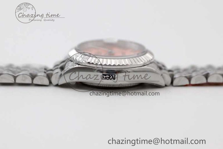 Trendsetting Lady DateJust 28 SS TWF 1:1 Best Edition 904L Steel Pink Dial Roman Markers on President Bracelet NH 10207