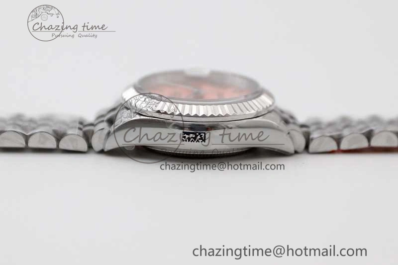 Trendsetting Lady DateJust 28 SS TWF 1:1 Best Edition 904L Steel Pink Dial Roman Markers on President Bracelet NH 10207