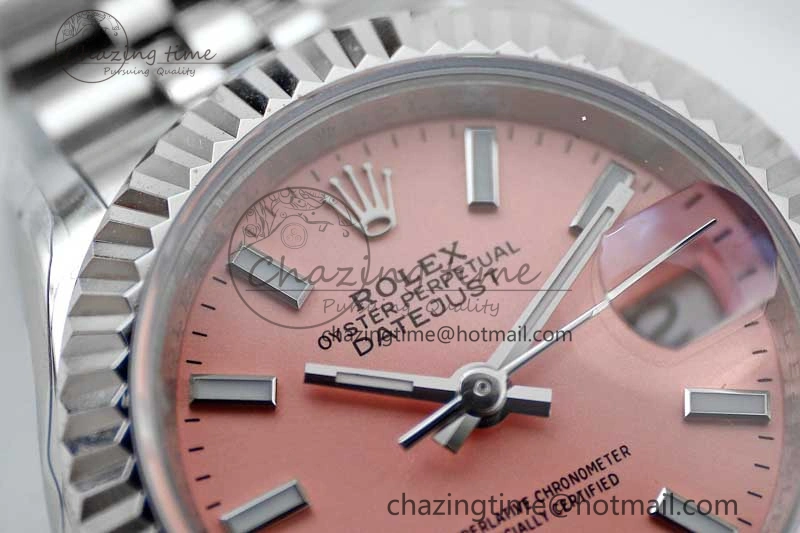 Durable Lady DateJust 28 SS TWF 1:1 Best Edition 904L Steel Pink Dial on President Bracelet NH 10206