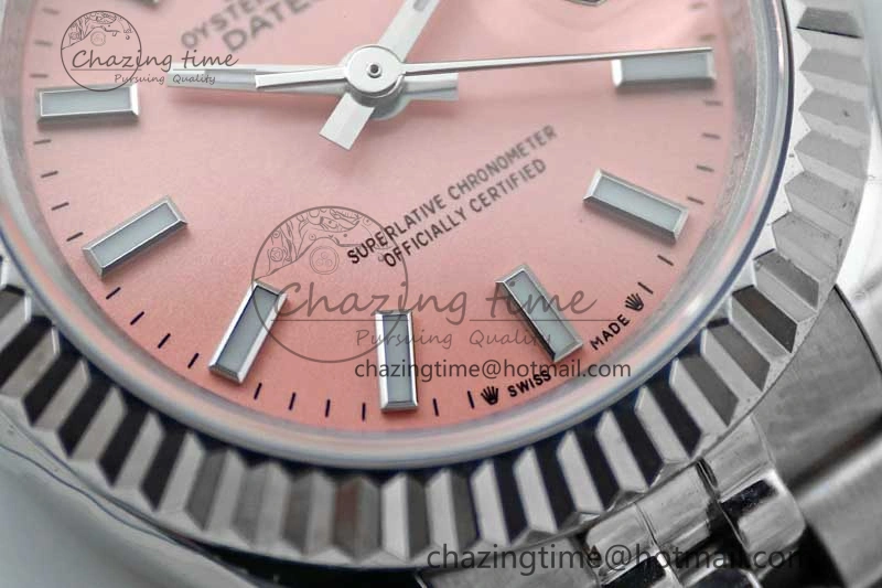 Durable Lady DateJust 28 SS TWF 1:1 Best Edition 904L Steel Pink Dial on President Bracelet NH 10206