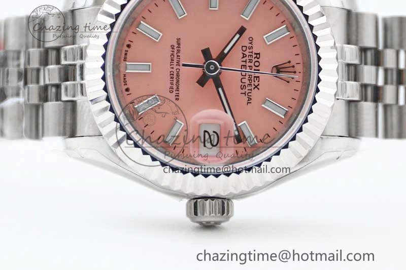 Durable Lady DateJust 28 SS TWF 1:1 Best Edition 904L Steel Pink Dial on President Bracelet NH 10206