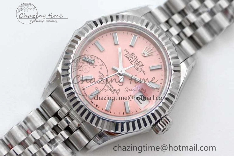 Durable Lady DateJust 28 SS TWF 1:1 Best Edition 904L Steel Pink Dial on President Bracelet NH 10206