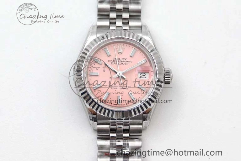 Durable Lady DateJust 28 SS TWF 1:1 Best Edition 904L Steel Pink Dial on President Bracelet NH 10206
