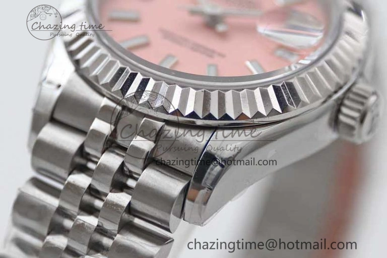 Durable Lady DateJust 28 SS TWF 1:1 Best Edition 904L Steel Pink Dial on President Bracelet NH 10206