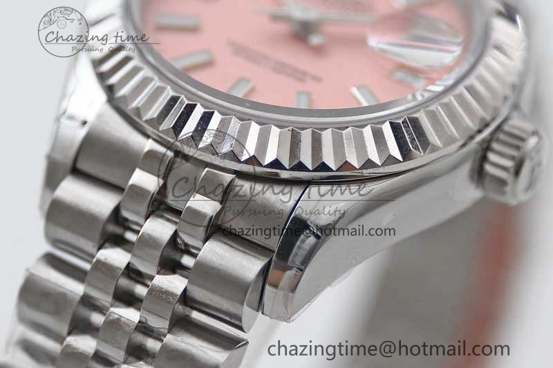 Durable Lady DateJust 28 SS TWF 1:1 Best Edition 904L Steel Pink Dial on President Bracelet NH 10206