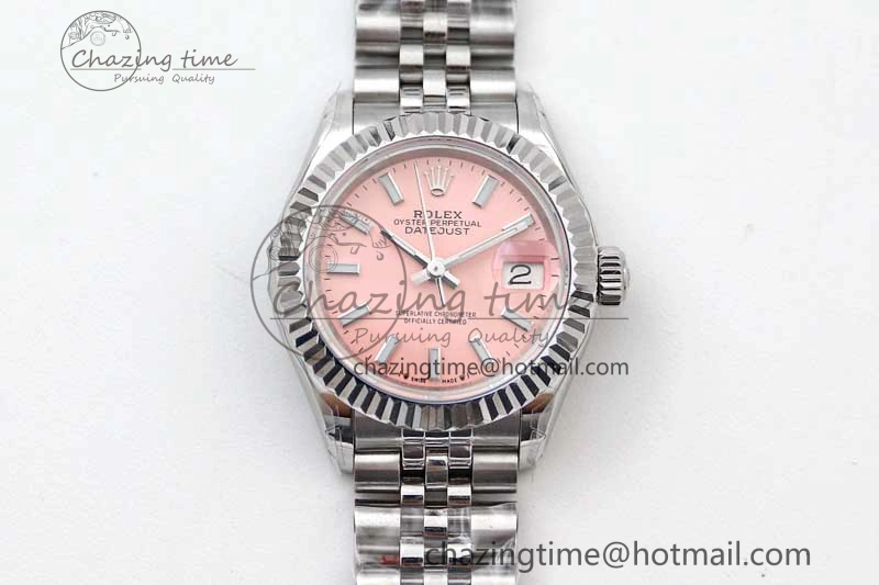 Durable Lady DateJust 28 SS TWF 1:1 Best Edition 904L Steel Pink Dial on President Bracelet NH 10206