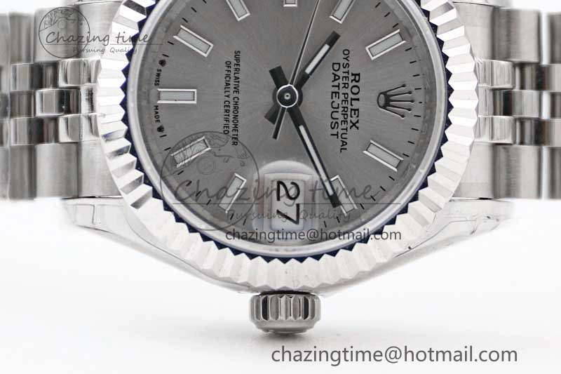 Lady DateJust 28 SS TWF 1:1 Best Edition 904L Steel Silver Dial on President Bracelet NH WeatherProof 10200