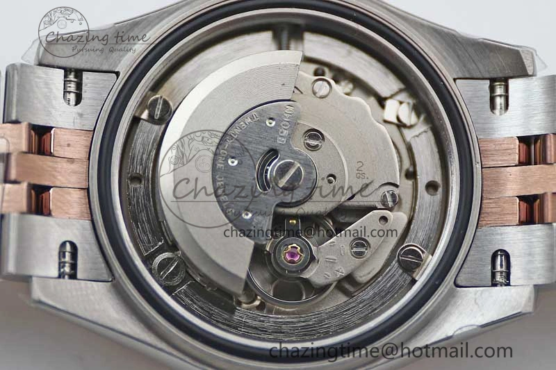 Lady DateJust 28 SS RG TWF 1:1 Best Edition Purple Dial Roman Markers on Jubilee Bracelet NH TimelessDesign 2128