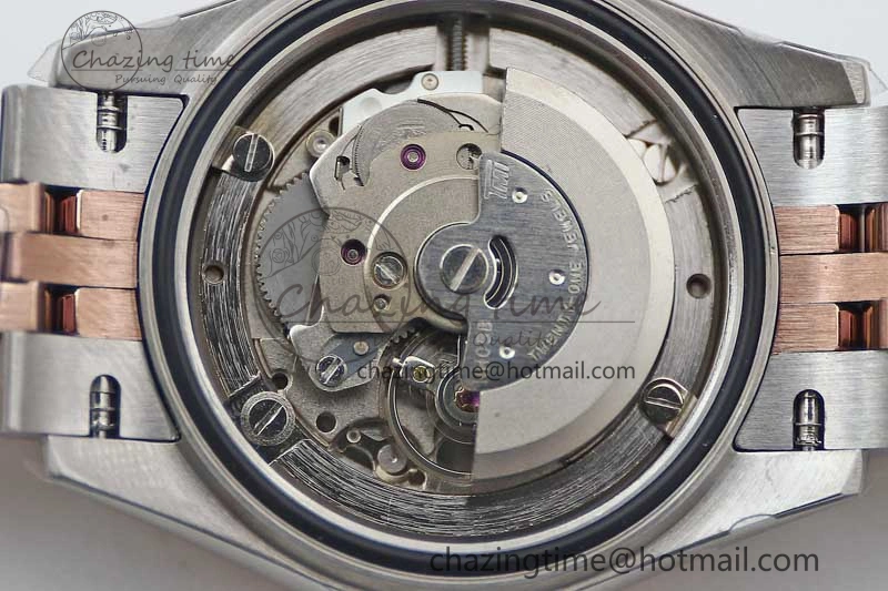 Lady DateJust 28 SS RG TWF 1:1 Best Edition Purple Dial Roman Markers on Jubilee Bracelet NH TimelessDesign 2128