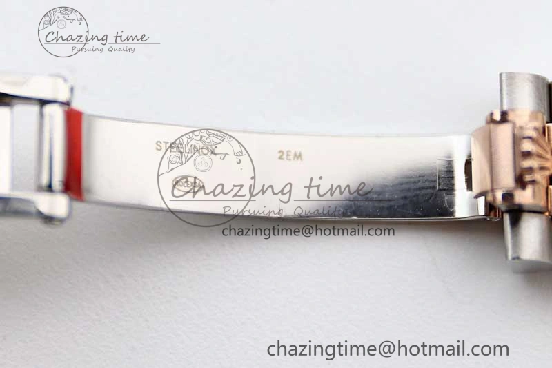 Lady DateJust 28 SS RG TWF 1:1 Best Edition Purple Dial Roman Markers on Jubilee Bracelet NH TimelessDesign 2128