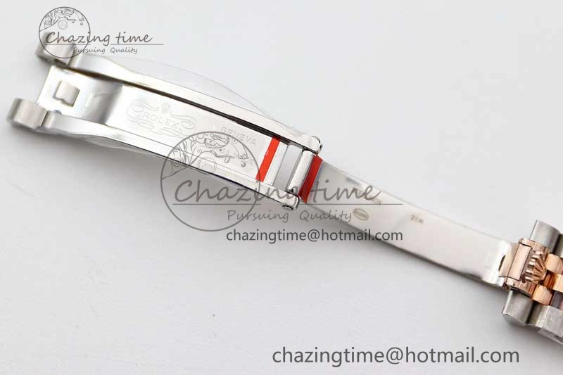 Lady DateJust 28 SS RG TWF Diamonds Bezel 1:1 Best Edition Grey Dial Roman Markers on Jubilee Bracelet NH UrbanStyle 10177