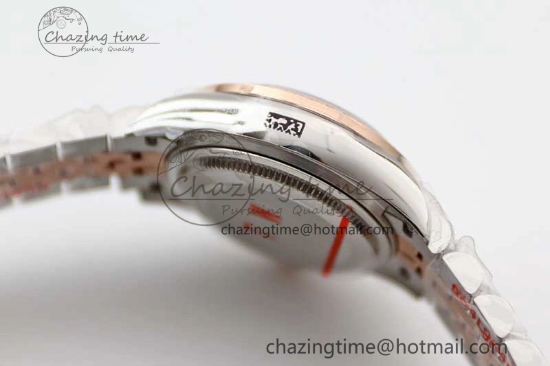 Lady DateJust 28 SS RG TWF Diamonds Bezel 1:1 Best Edition Grey Dial Roman Markers on Jubilee Bracelet NH UrbanStyle 10177