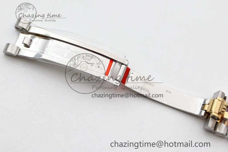 Lady DateJust 28 SS YG TWF Diamonds Bezel 1:1 Best Edition Gold Dial Diamond Markers on Jubilee Bracelet NH Classic 2133