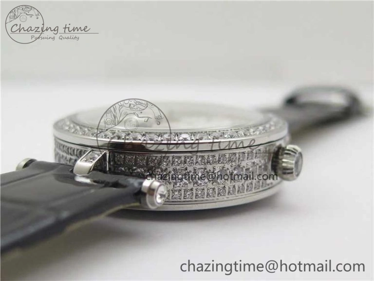 Timeless Lady Féerie Full Diamonds 5GF Best Edition White Dial on Leather Strap Quartz 10012